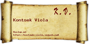 Kontsek Viola névjegykártya